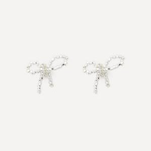 Unique Charm Sterling Silver Mini Bow Stud Earrings